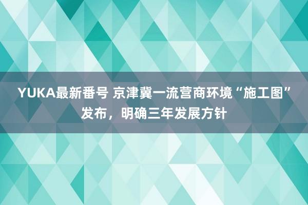 YUKA最新番号 京津冀一流营商环境“施工图”发布，明确三年发展方针