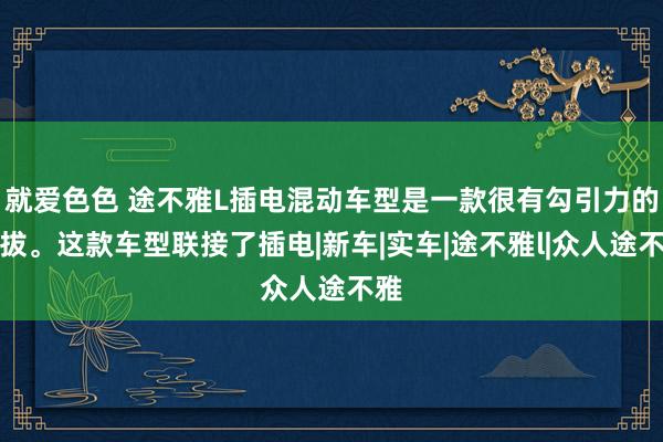 就爱色色 途不雅L插电混动车型是一款很有勾引力的选拔。这款车型联接了插电|新车|实车|途不雅l|众人途不雅