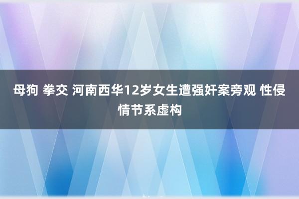 母狗 拳交 河南西华12岁女生遭强奸案旁观 性侵情节系虚构