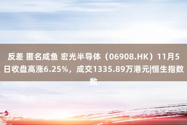 反差 匿名咸鱼 宏光半导体（06908.HK）11月5日收盘高涨6.25%，成交1335.89万港元|恒生指数